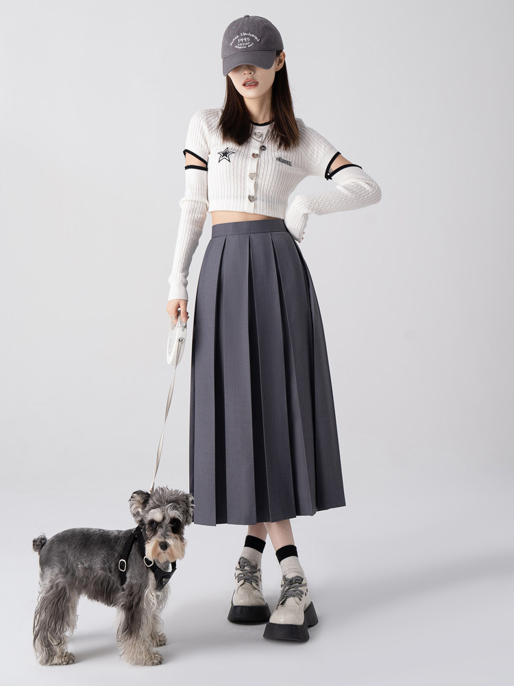 Effortless Chic: High-Waisted JK Pleated Midi Skirt for Summer Style - Product image 3