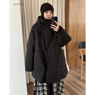 设计两侧大口棉袄女冬纽扣设计棉衣棉服外套 廓版 陆与山屿 温度