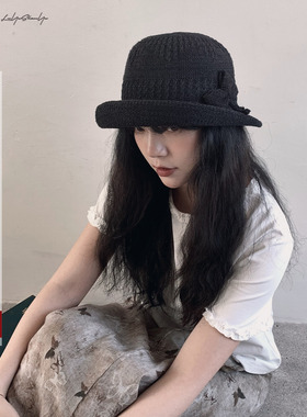 【独弥】复古卷边礼帽英伦风盘帽