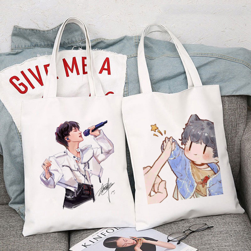 卡布叻周深明星周边单肩手提包帆布袋演唱会应援女通勤包袋子礼物