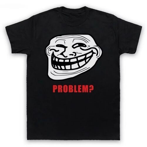 巨魔脸trollface meme表情包PROBLEM短袖T恤恶搞微笑男女皆宜休闲