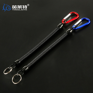 钢丝失手绳超强拉力失手绳扣环垂钓小配件自动伸缩特价失手绳扣环