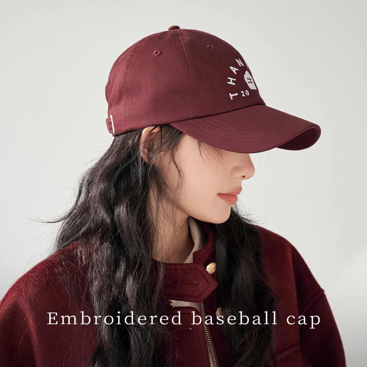【大头围】帽子女高级感撞色刺绣棒球帽休闲百搭鸭舌运动帽遮阳帽