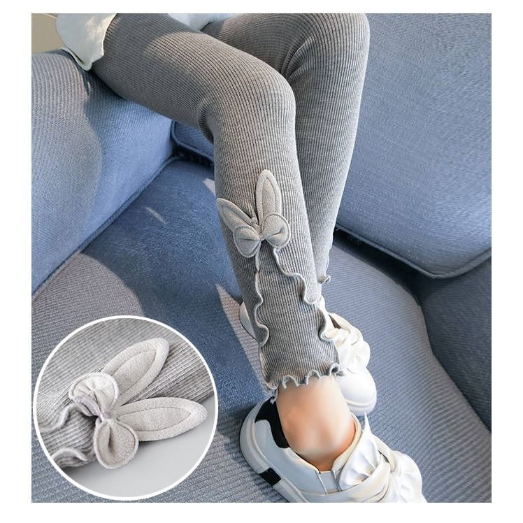 2025春秋新品儿童打底裤女童裤弹力紧身小脚裤长裤简约长裤木耳边