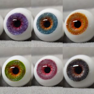 BJD眼珠立体石膏眼自制3分4分6分8分ob11娃娃眼睛真人风大小虹膜
