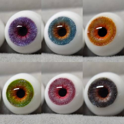 BJD眼珠立体石膏眼自制3分4分6分8分ob11娃娃眼睛真人风大小虹膜