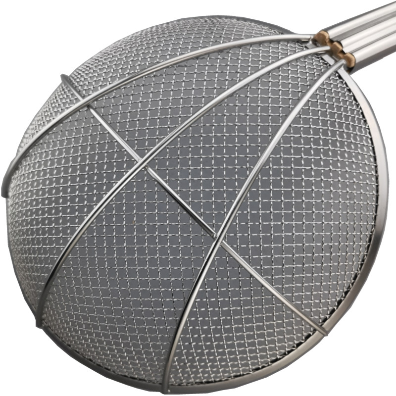 旺利来不锈钢大网漏加固漏勺大孔大笊篱酒店捞篱加厚木柄过滤捞网