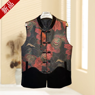 妈妈秋冬加棉马甲外套高端气质老太太马夹2025新款中老年女装坎肩