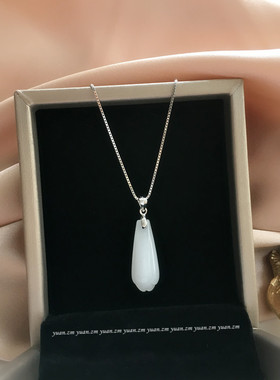 文艺复古风s925纯银花女玉兰花