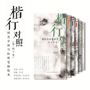 湖北美术 田英章田雪松硬笔插临本书法楷行对照 六册：纳兰容若词选+诗经选+李白诗选+白居易诗选+杜牧诗选+王维诗选 钢笔楷书入门