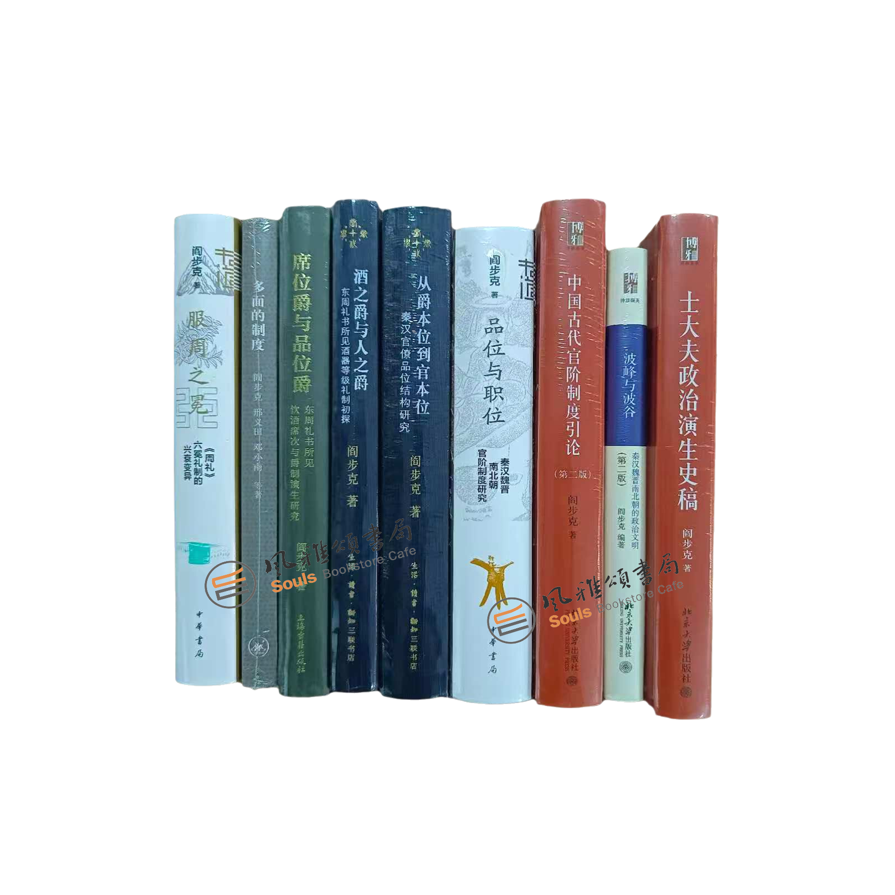 阎步克作品全九册:波峰与波谷+士大夫政治演生史稿+中国古代官阶制度引论+品位与职位+酒之爵与人之爵+服周之冕+多面的制度等