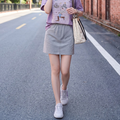 休闲短裙女夏季直筒小个子半身裙
