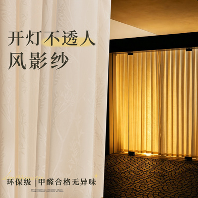 风影纱窗帘纱帘透光不透人法式卧室客厅阳台遮光轻奢防晒隔热新款