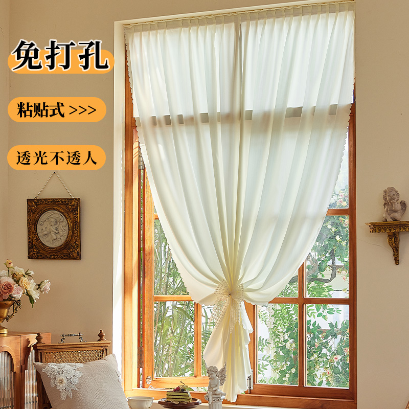免打孔安装简易魔术贴幻影纱纱帘