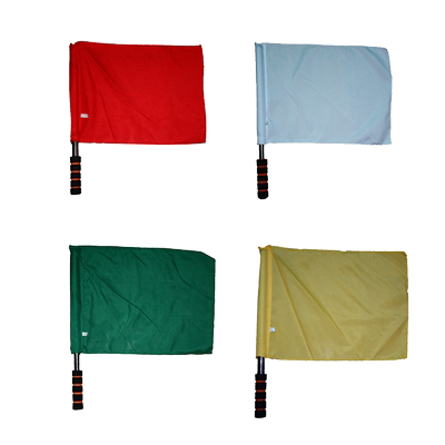 足球裁判旗指挥旗红绿交通信号旗红白发令旗指挥手旗巡边旗边裁旗