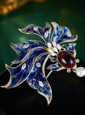 奢华中国风锦鲤精致胸花复古西装