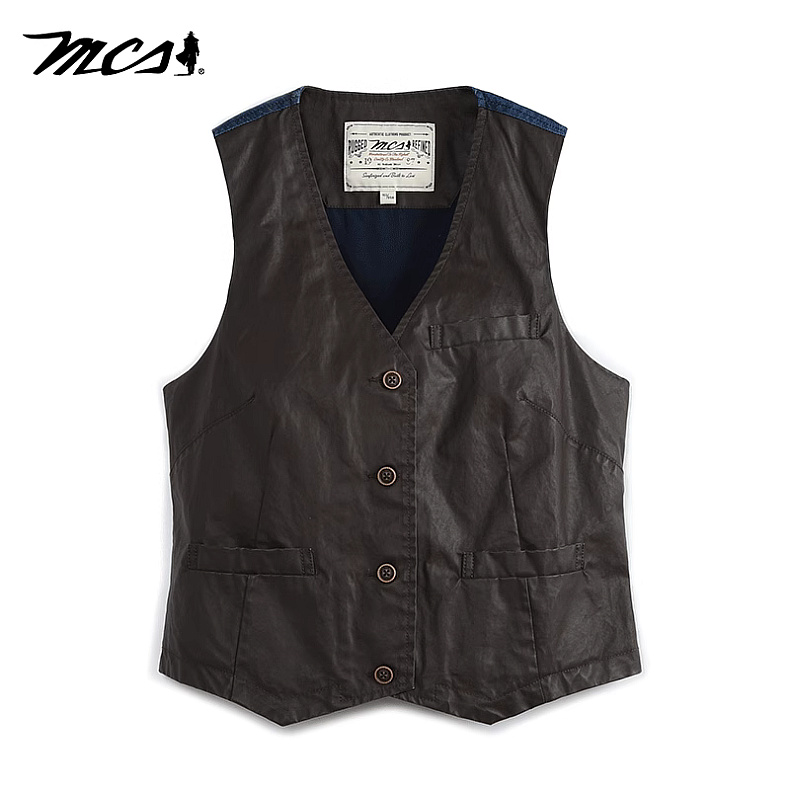 MCS合身版女士马甲休闲百搭