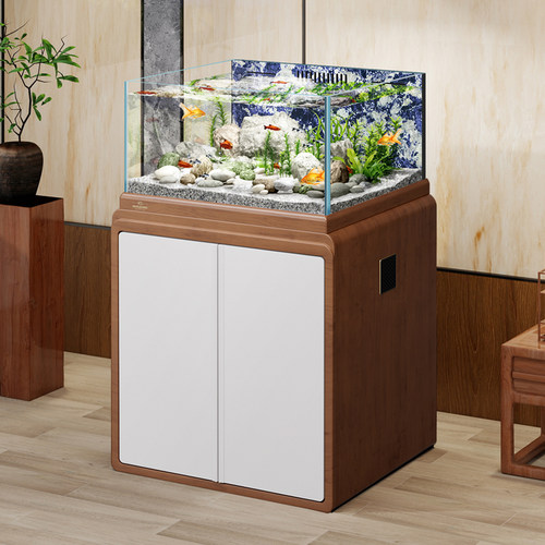 闽江新款极窄方缸生态造景鱼缸