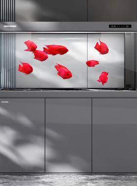 闽江鱼缸客厅家用中大型水族箱底滤简约现代轻奢超白玻璃鱼缸新款