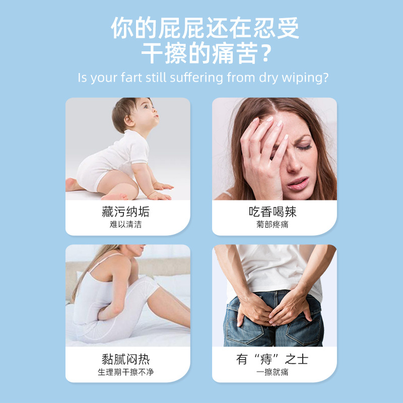 80抽大包家用可降解加厚湿巾擦屁