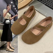 宣美同款 子春夏外穿新浅口 平底玛丽珍女单鞋 半糖吐司勃肯单鞋 新款