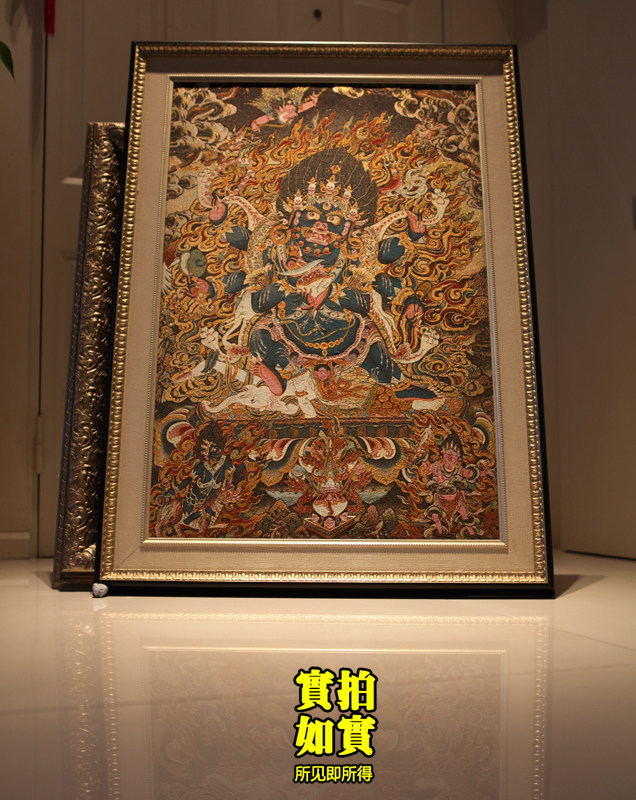 翡冷翠纯手工 吉祥装饰 品位高雅装饰线织画【佛国三圣】