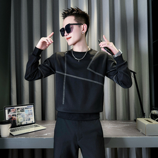 短款 矮个子小码 修身 简约圆领卫衣男S号XS码 上衣百搭S号XS体恤 男装