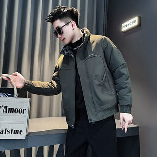 矮个子小码男装潮牌棉衣男冬季加厚保暖外套潮流XS号立领工装棉服