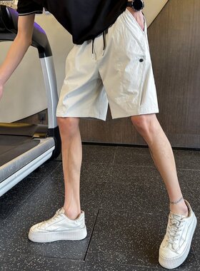 矮个子潮男小码五分裤夏季速干沙滩裤S号XS155直筒百搭五分裤薄款