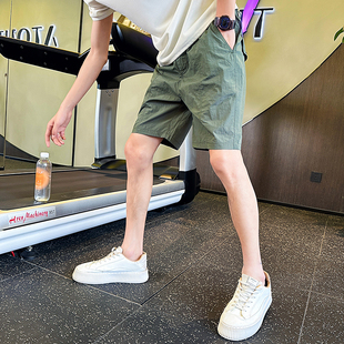 薄款 冰丝速干短裤 五分裤 男裤 27码 夏季 26码 小码 矮个子纯色百搭中裤