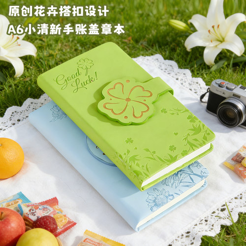 A6小清新花朵搭扣手账本