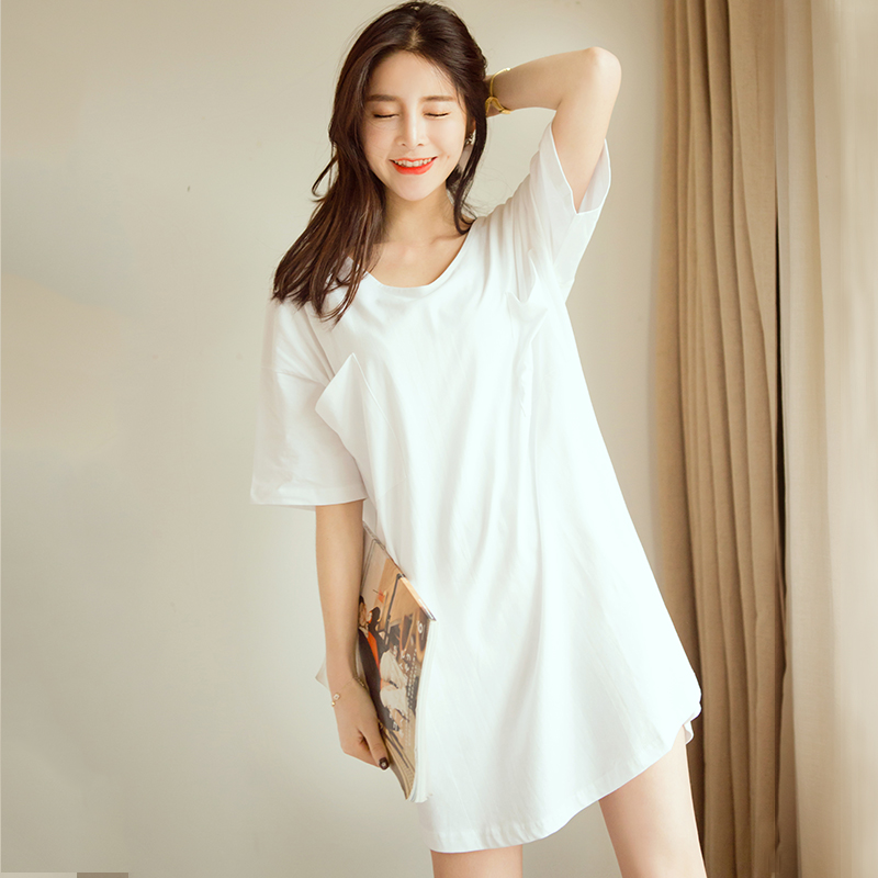 日系慵懒睡裙女夏男友风中长款