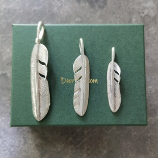 先金 金贝 素银羽毛 DEAR 素银链 松井直毅 吊坠 银饰 BLOSSOM