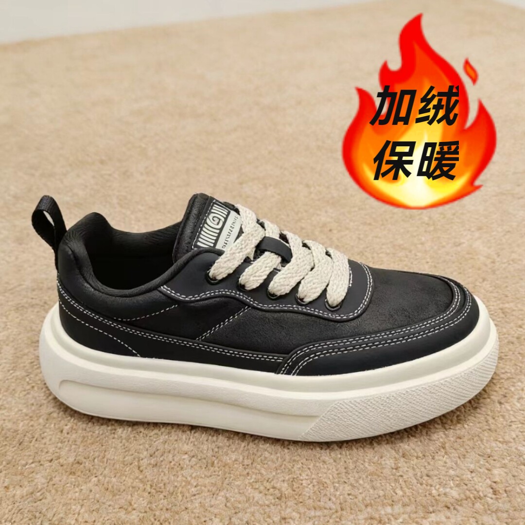 男鞋2025新款厚底增高板鞋复古工装风透气布鞋学生青年日常休闲鞋
