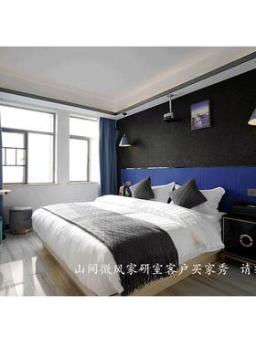 北欧 黄色橙色经典蓝床尾毯床旗空调毯沙发搭巾午睡毯搭巾搭毯