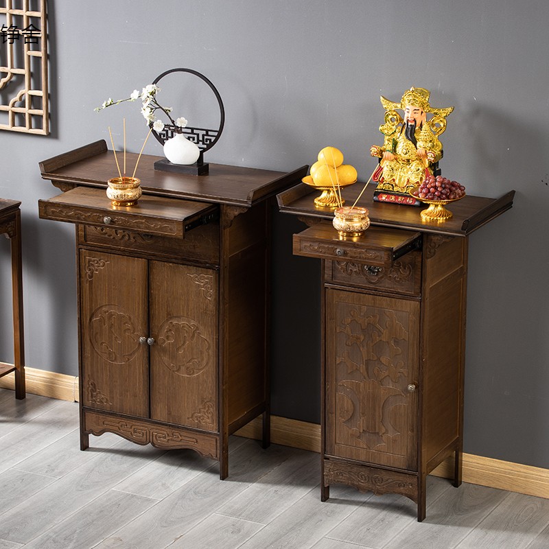 佛龛供桌佛台家用小供佛桌子贡品香案台实木供奉桌玄关柜子