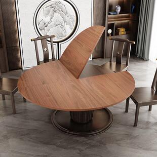 4分可折叠圆桌面板实木圆桌餐桌家用临时单独圆台面10大桌子15人