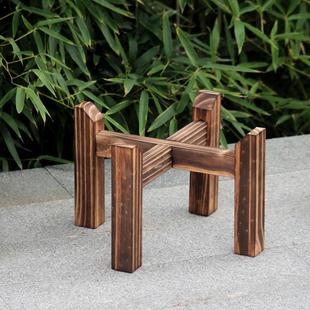 古法鱼缸底座木架底托酒坛承重底座增高台置物架十字增高生态水缸