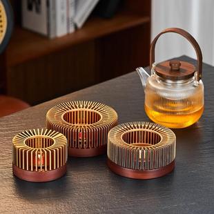 烛火温茶炉蜡烛加热底座茶具温茶器煮茶炉日式暖茶炉家用茶道炉座