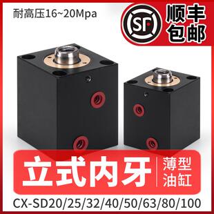 SD20 内牙JOBCX 薄型液压油缸小油缸液压缸方形模具油缸立式