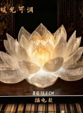 新款莲花灯成品冷暖光led灯灯供佛家居摆件古风拍摄摆件