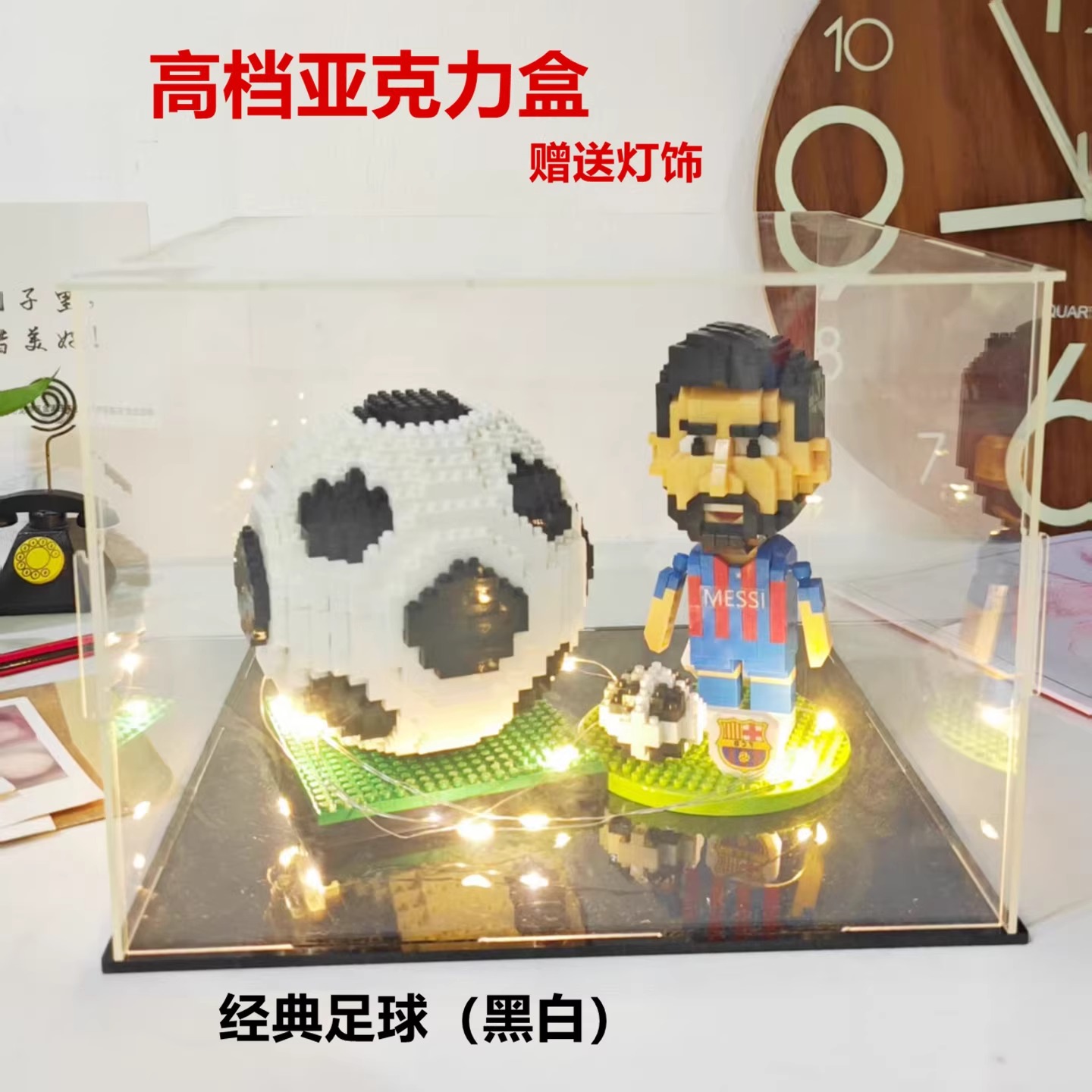 球星C罗梅西积木手办拼装玩具