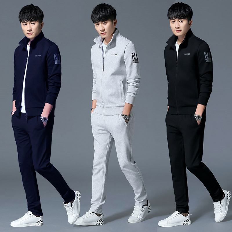 男士休闲运动套装男春秋装新款2026春季大码卫衣跑步运动服秋装潮