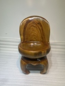 香樟木实木靠背椅可坐新中式 饰摆件家居工艺品 现代客厅招财装