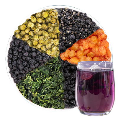 蓝莓叶黄素桑葚黑枸杞熬夜眼茶