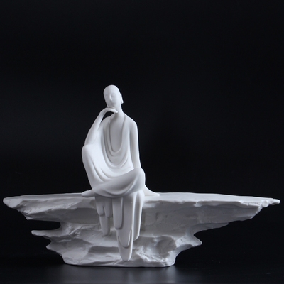 陶瓷无相小生中式摆件创意手工禅意佛像家居饰品 禅系列 刘铭志