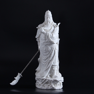 关二爷关公关羽武财神陶瓷摆件 招财开业送礼桌面摆件家用 刘铭志