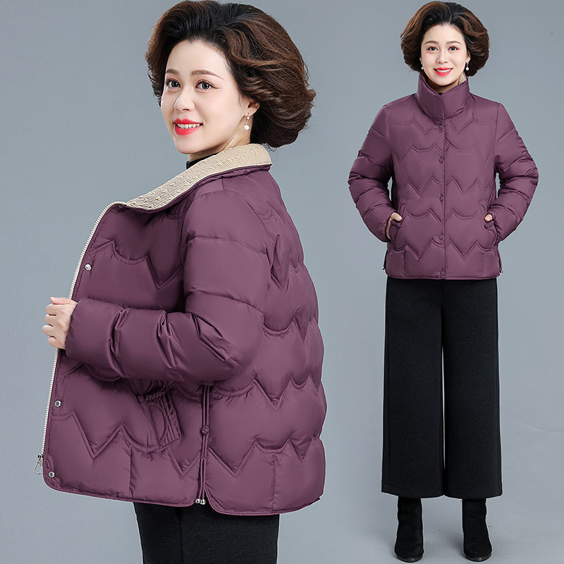 中老年女士羽绒棉服冬季2025新款中年妈妈秋冬外套洋气短款小棉袄