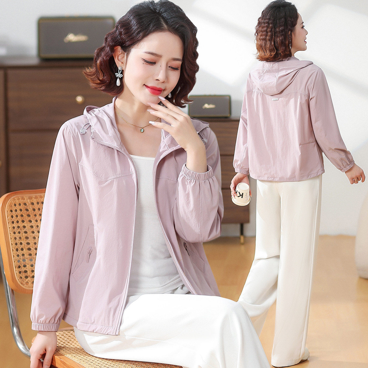 妈妈春夏装防晒外套2026新款中年