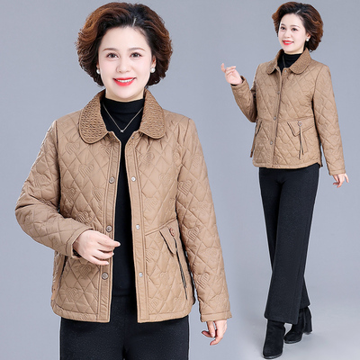 中老年女装百搭轻薄棉衣